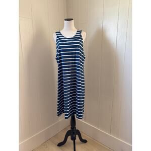 Natural Reflections Striped Stretch Pullover Dress, Size XL